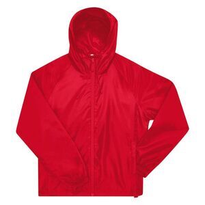 B&C Unisex Adult #Reset Windbreaker / Red